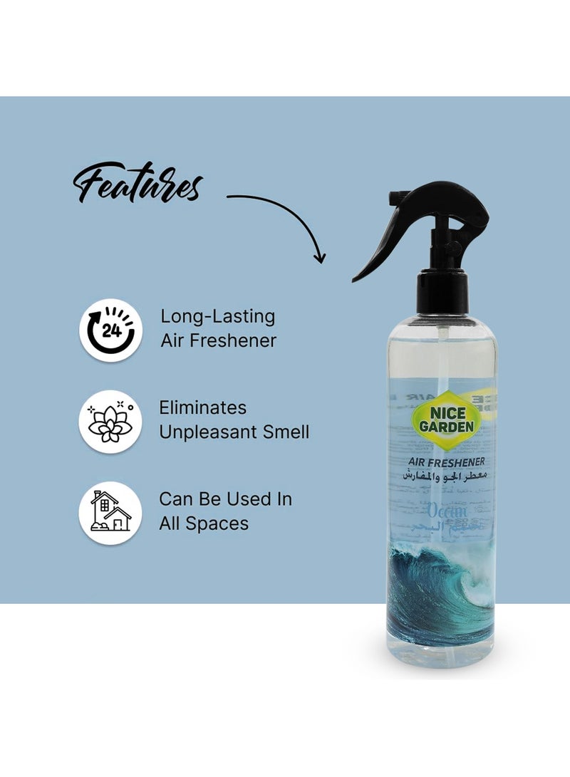 معطر جو رائع برائحة المحيط من نايس جاردن للسيارة والمنزل والمكتب 400 مل معطر جو للسيارة - Image 4