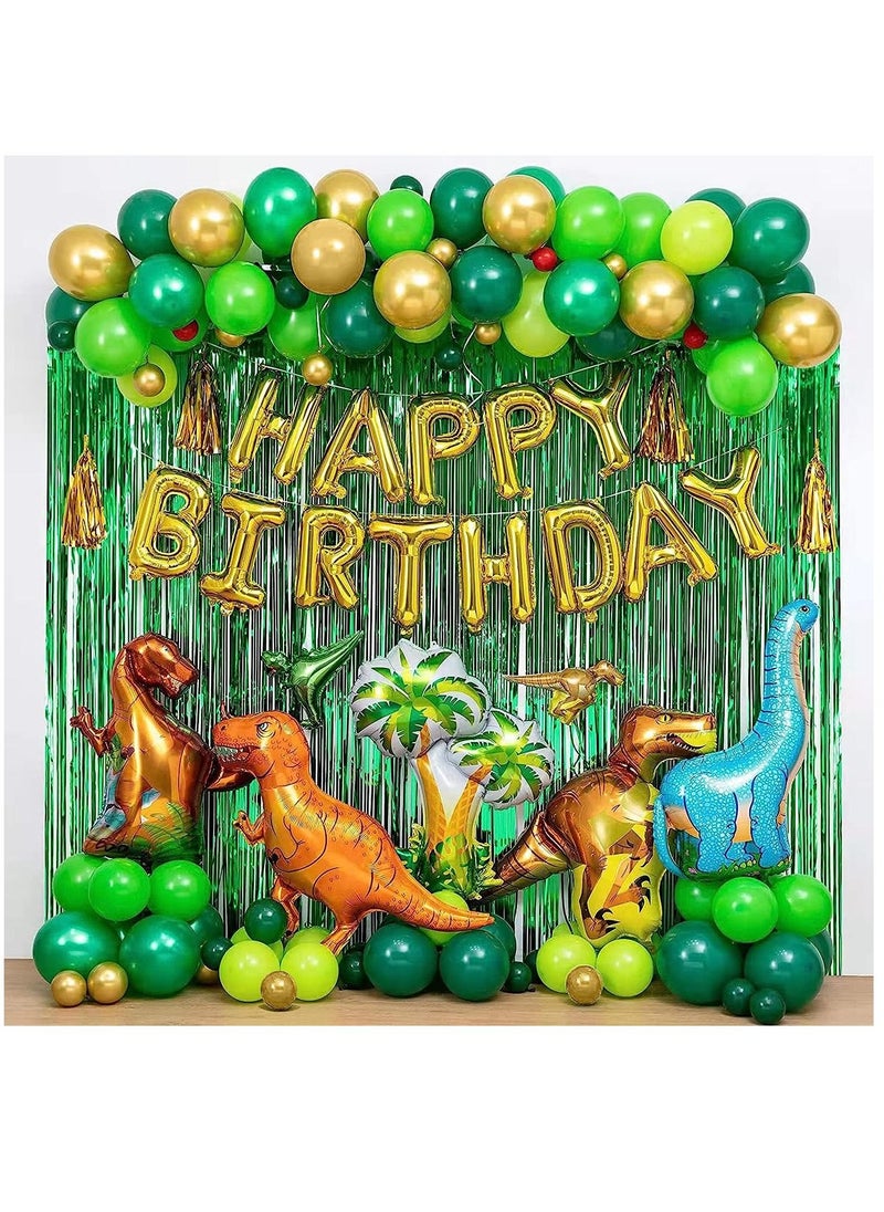 Soofam - Dinosaur Birthday Party Decorations Including Dinosaur Balloons For Dinosaur Themed Kids Party Showers Celebrations(113PCS) - Image 1
