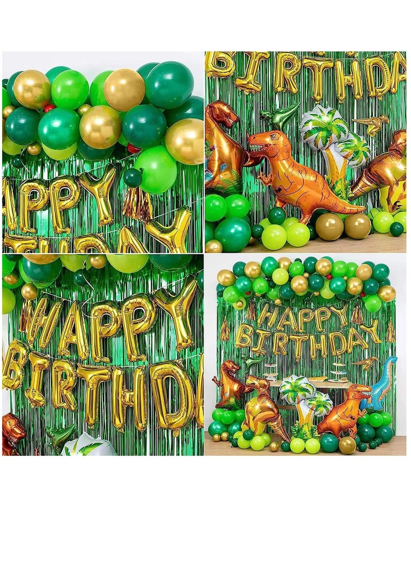 Soofam - Dinosaur Birthday Party Decorations Including Dinosaur Balloons For Dinosaur Themed Kids Party Showers Celebrations(113PCS) - Image 1