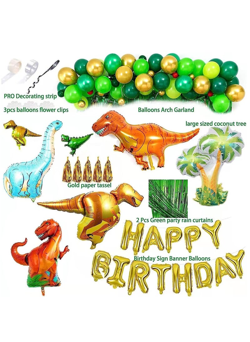 Soofam - Dinosaur Birthday Party Decorations Including Dinosaur Balloons For Dinosaur Themed Kids Party Showers Celebrations(113PCS) - Image 1