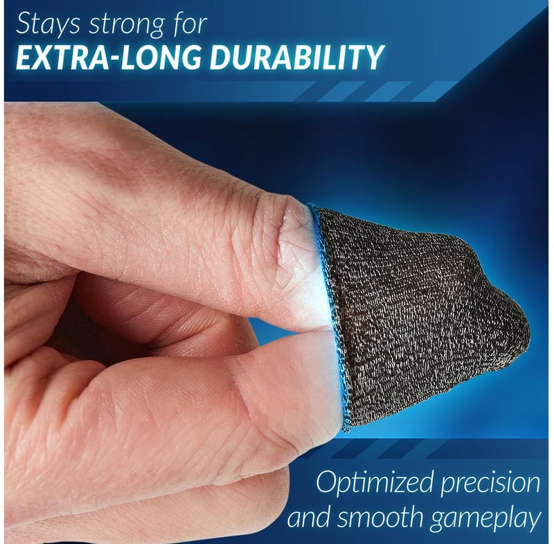 Premium Carbon Fiber Gaming Finger Sleeves for PUBG – Anti-Sweat, Highly Touch-Sensitive, Breathable, and Non-Slip; Compatible with PUBG and Call of Duty/FPS Games, Anti-Slip & Breathable - Image 4