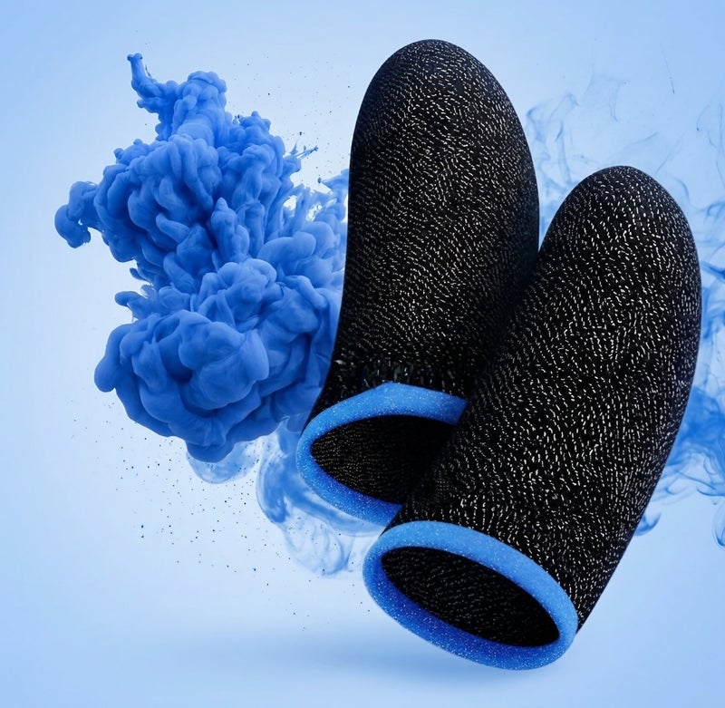 Premium Carbon Fiber Gaming Finger Sleeves for PUBG – Anti-Sweat, Highly Touch-Sensitive, Breathable, and Non-Slip; Compatible with PUBG and Call of Duty/FPS Games, Anti-Slip & Breathable - Image 1