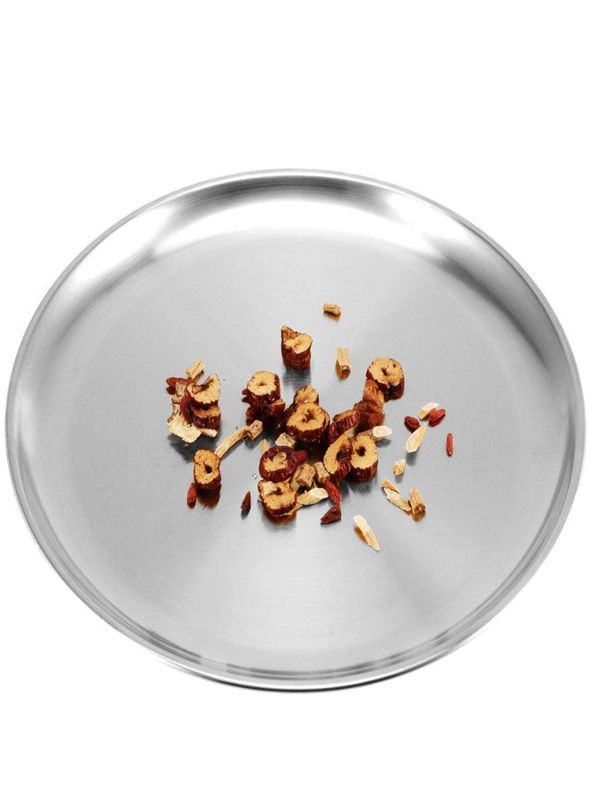 JOIKIT 6 Pack 10 Inch Silver Stainless Steel Plate, Round Metal Dinner Plates, Kitchenware Dinner Dishes Serving Tray Large Camping Plates for BBQ, Snack, Food Serving, Dishwasher Safe - Image 5