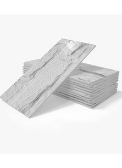 Generic Decorative 3D Wall Panels Wall Panels 16PCS 20.32*10.16cm 3D Wall Sticker Self-Adhesive Wall Panels Waterproof PE Foam Wallpaper Brick Wallpaper for Kichen Wall Decor  - Image 1