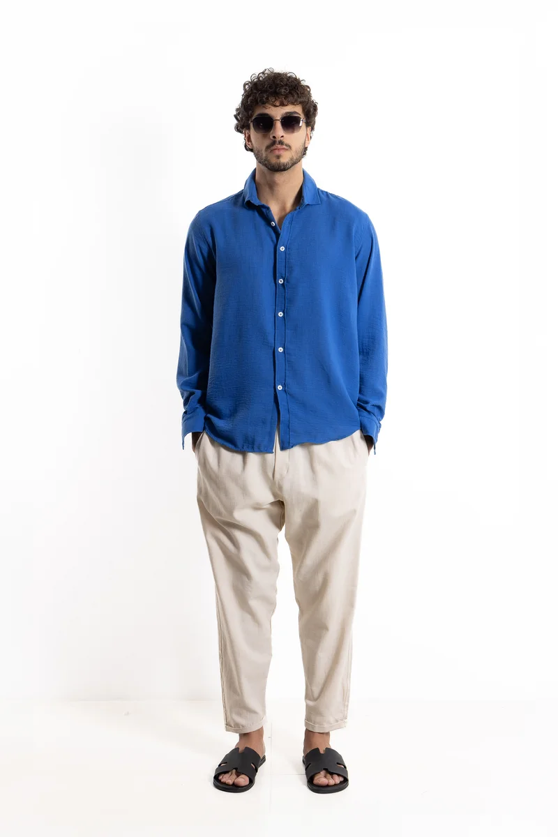 شايبس TEXTURED LINEN BLEND SHIRT