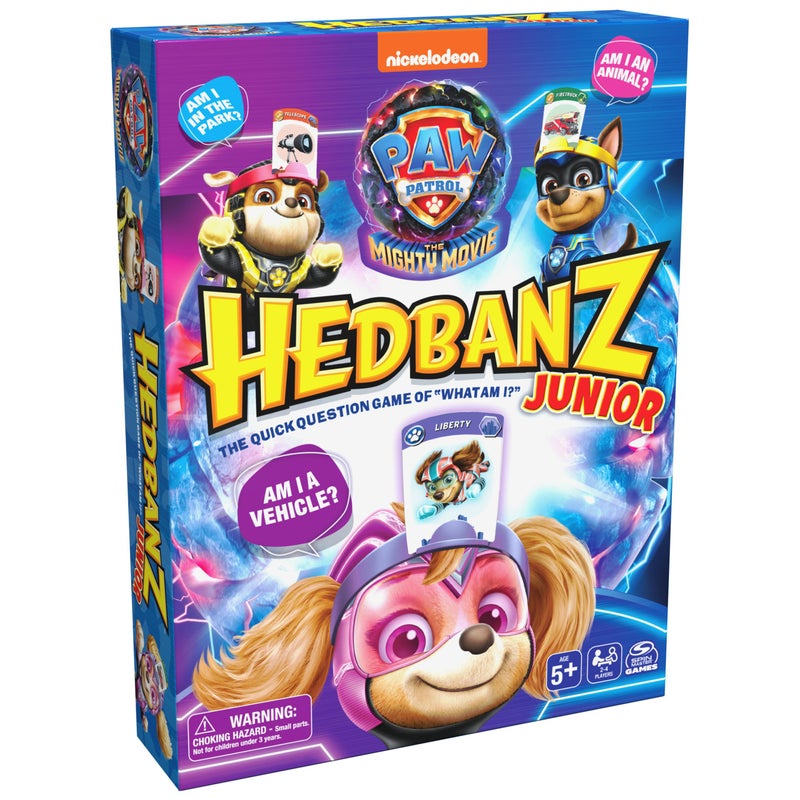 Spin Master Games Hedbanz Junior PAW Patrol The Mighty Movie Game Family Games Games for Family Game Night Kids Games Card Games for Families Kids Ages 5 and up - Image 3