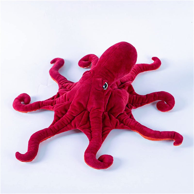 TAMMYFLYFLY Cute Octopus Plush Toy Super Lovely Red Soft Real Life Octopus Giant Realistic Stuffed Animal Toys Deep Sea Creeping Animal Octopuses Plush Toys 18 inch - Image 3
