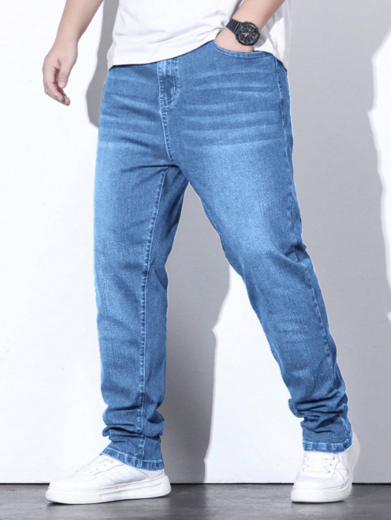 Ben Martin Plus Size Jeans for Man || Big Size Stretchable Jeans for Men || Smart Fit Regular Fit Jean's Pants for Men's || Comfortable Cotton Denim Jins Pant for Men:s, Light Blue - 38 (2) - Image 5