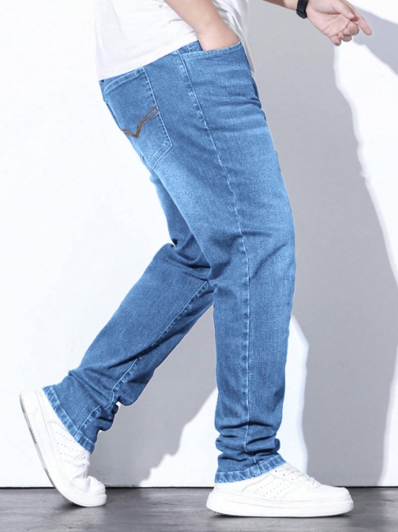 Ben Martin Plus Size Jeans for Man || Big Size Stretchable Jeans for Men || Smart Fit Regular Fit Jean's Pants for Men's || Comfortable Cotton Denim Jins Pant for Men:s, Light Blue - 38 (2) - Image 4