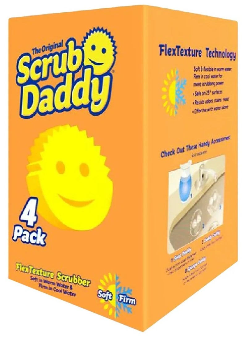 سكراب دادي مجموعة من 4 قطع من الإسفنج والفرشاة - Image 1