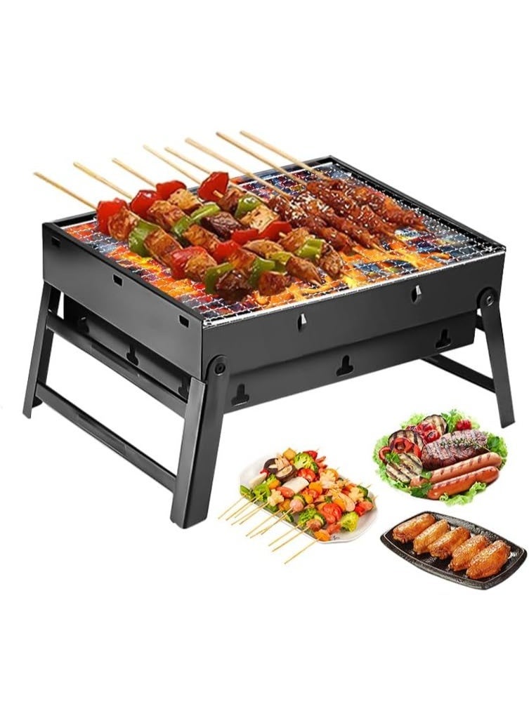 Portable foldable charcoal grill – metal barbecue stove for outdoor grilling, camping and gardens - Image 1