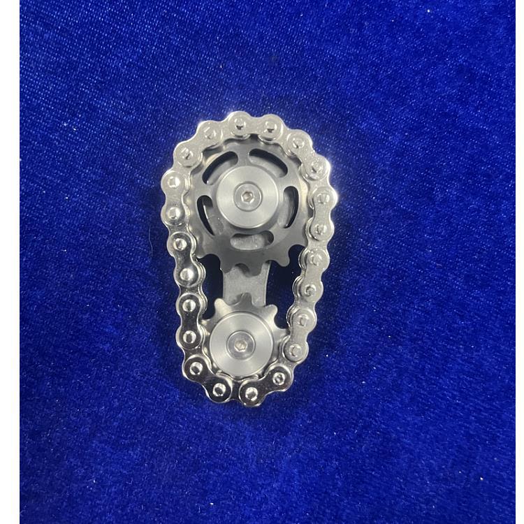 New Chain Fingertip Gyro Gear Metal Toy Sprocketschains Edc Chain Tooth Flywheel Wholesale(Four Teeth Rubik's Cube-Gold) - Image 4