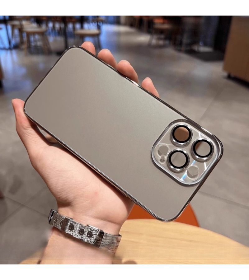 12024 New Purple Titanium Magnetic Phone Case Compatible With Iphone 16 Pro Max Anti Fingerprint Dustproof Design With Lens Protector Original Texture Cover - Image 2