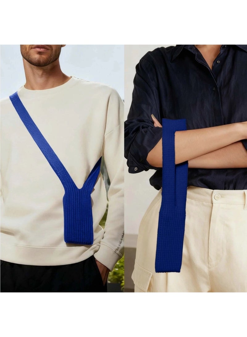 LAB Phone Pocket Crossbody Holder for iPhone, Baltic Blue Soft Knit Phone Pouch, 80 cm Strap, Lightweight Hands-Free Carry for Smartphones - Image 3