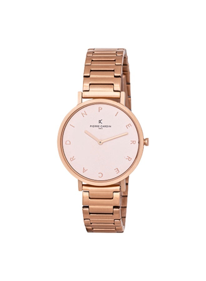 PIERRE CARDIN Women's Watch with Rose Gold Metal Case and Rose Gold Metal Band - Image 1