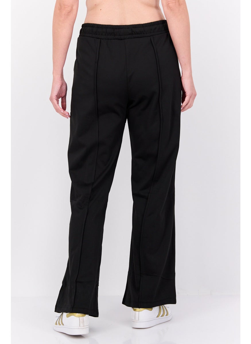 KANGOL Women Sportswear Fit Wide Leg Outdoor Sweatpants , Black  - Image 3