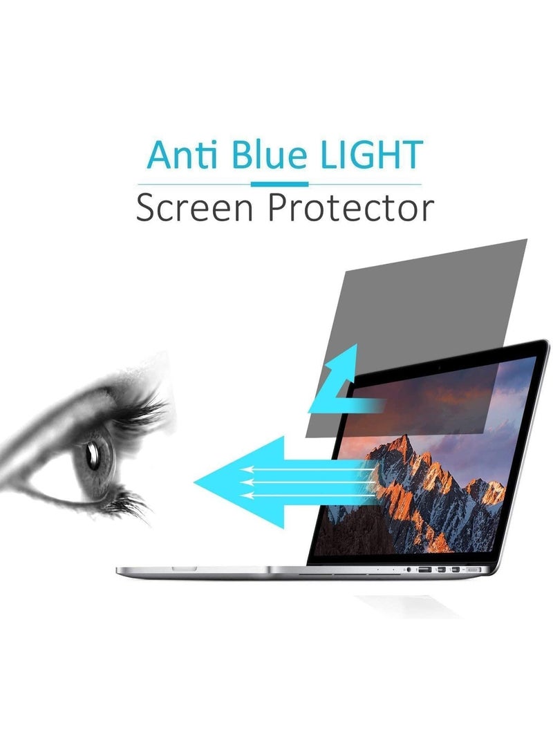 واقي شاشة خصوصية للكمبيوتر المحمول مع فلتر الضوء الأزرق، رؤية أمامية واضحة، تعتيم جانبي، تصميم تثبيت بالمشبك، مقاوم لبصمات الأصابع والزيوت، مقاوم للخدش، فيلم حماية للشاشة - Image 5