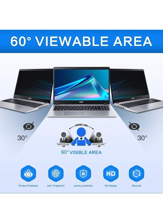 واقي شاشة خصوصية للكمبيوتر المحمول مع فلتر الضوء الأزرق، رؤية أمامية واضحة، تعتيم جانبي، تصميم تثبيت بالمشبك، مقاوم لبصمات الأصابع والزيوت، مقاوم للخدش، فيلم حماية للشاشة - Image 4
