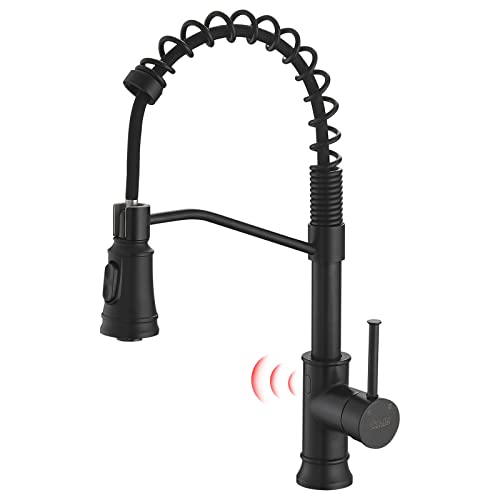 GIMILI Matte Black Touchless Kitchen Sink Faucet with Pull Down Sprayer, Motion Sensor Smart Activated Hands-Free Single Handle Kitchen Faucet - Image 1