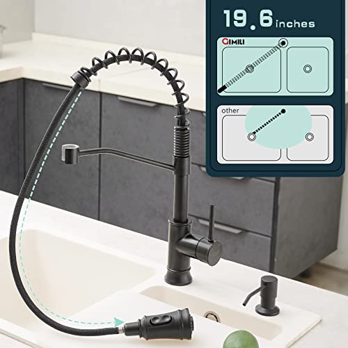 GIMILI Matte Black Touchless Kitchen Sink Faucet with Pull Down Sprayer, Motion Sensor Smart Activated Hands-Free Single Handle Kitchen Faucet - Image 4