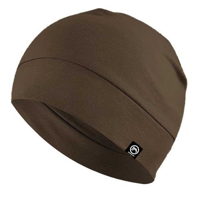 Cooling Cotton Skull Caps for Men Women, Lightweight Beanie Sleep Hats Breathable Helmet Liner