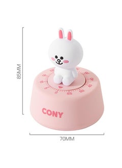Generic Cartoon Animal Mechanical Timer Kitchen Gadget Cooking Clock Alarm Counter 60 Minutes Decorative Manual Timer for Learning Time Management (Pink)  - Image 2