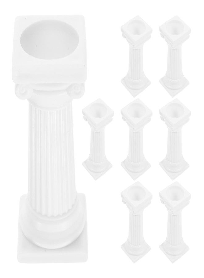 ifundom 8 pcs Roman Cake Pillars Cake Stand 3 Tier Support Stand Roman Column Pillars for Wedding and Party Stacking, Tiered for Wedding Decoration - Image 1