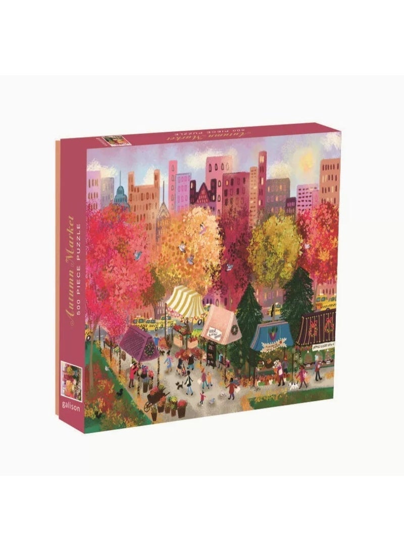 500pcs adult cartoon puzzle, cartoon drawing challenge puzzle, suitable for family activities, game nights, gifts to relieve stress, autumn collection - Image 1