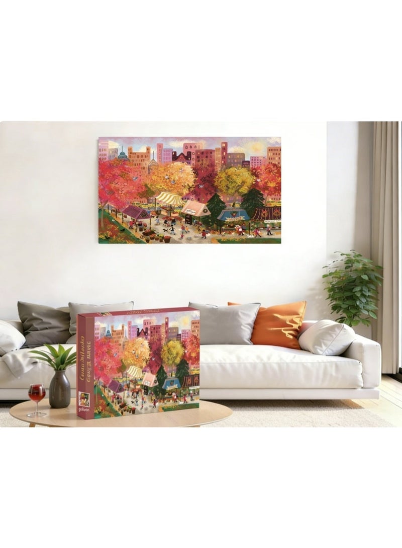 500pcs adult cartoon puzzle, cartoon drawing challenge puzzle, suitable for family activities, game nights, gifts to relieve stress, autumn collection - Image 2