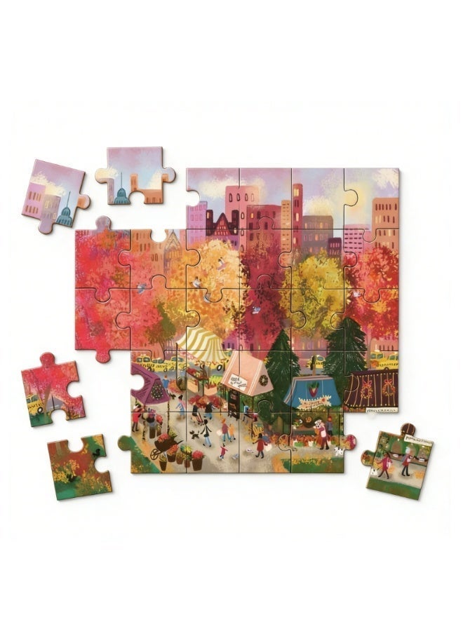 500pcs adult cartoon puzzle, cartoon drawing challenge puzzle, suitable for family activities, game nights, gifts to relieve stress, autumn collection - Image 5