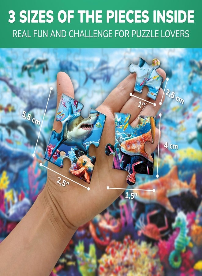 QUOKKA 100 Piece Puzzles for Kids Ages 4-6 - Floor Kids Puzzles Ages 6-8 Year Old - Toy for Learning Ocean Animals for 8-10 yo - Jigsaw Toddler Game for Boy and Girl Age 3-5 - Image 4