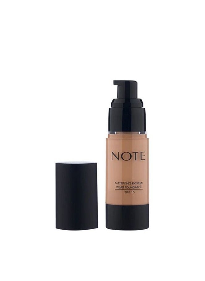 Note Note Mattifying Extreme Wear Foundation SPF 15 - 105 Oriental Tan - 35ml 