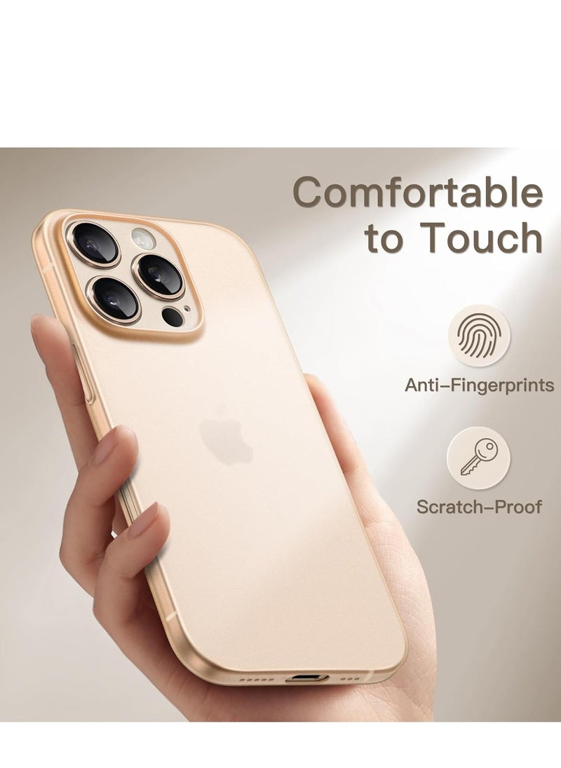 ELTRAZONE Ultra Slim (0.35mm Thin) Case for iPhone 16 Pro 6.3 Inch – Camera Lens Full Protection, Lightweight Matte Finish PP Hard Minimalist Cover (Desert Titanium) | Anti-Fingerprint & Non-Yellowing - Image 3