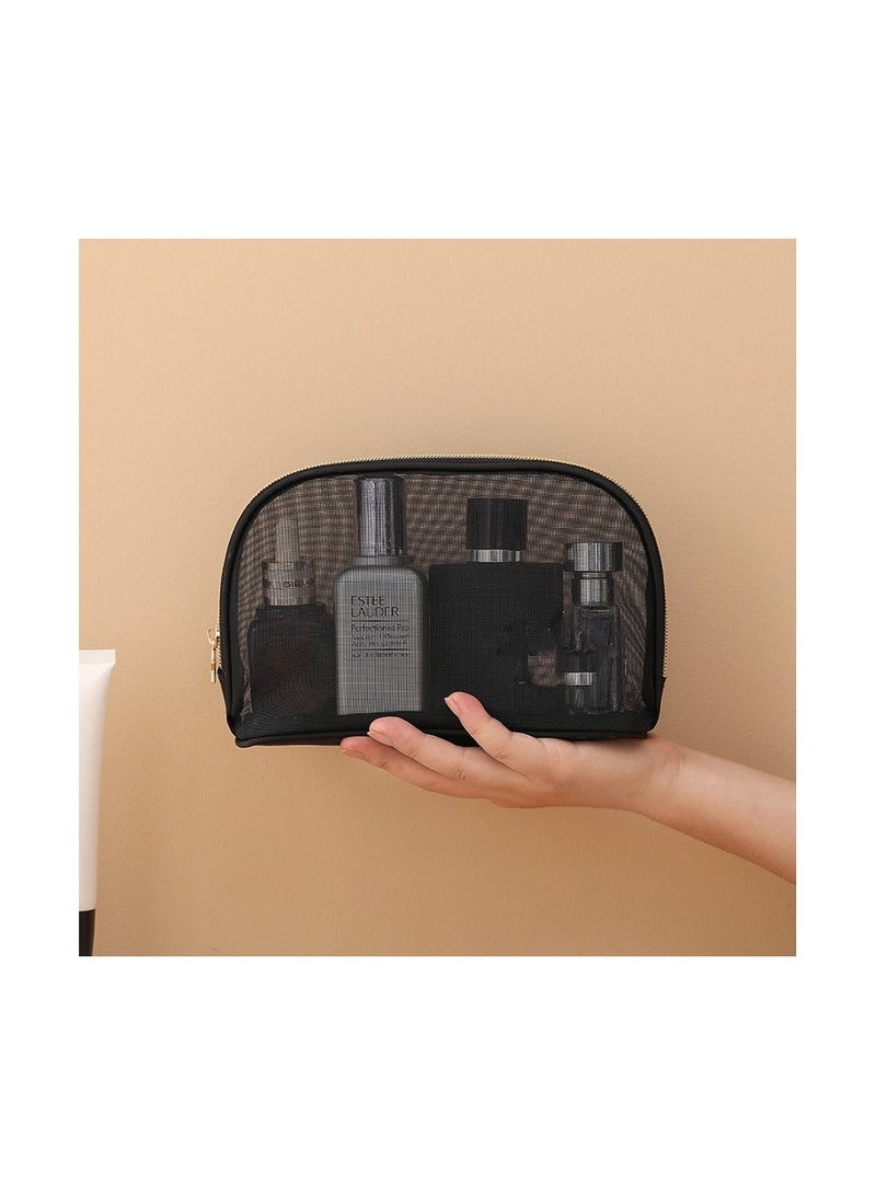 5 Set Korean Version Mesh Cosmetic Bag Large Capacity Storage Bags Portable Toiletry Bag Organizer Set for Women Travel - Image 5