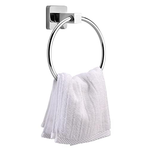 Quality Plus Stainless Steel Towel Ring/Towel Hanger/Napkin Ring/Towel Holder/Ring Holder/Bathroom Accessories for Wash Basin/Kitchen (Chrome -Pack of 1) - Image 2