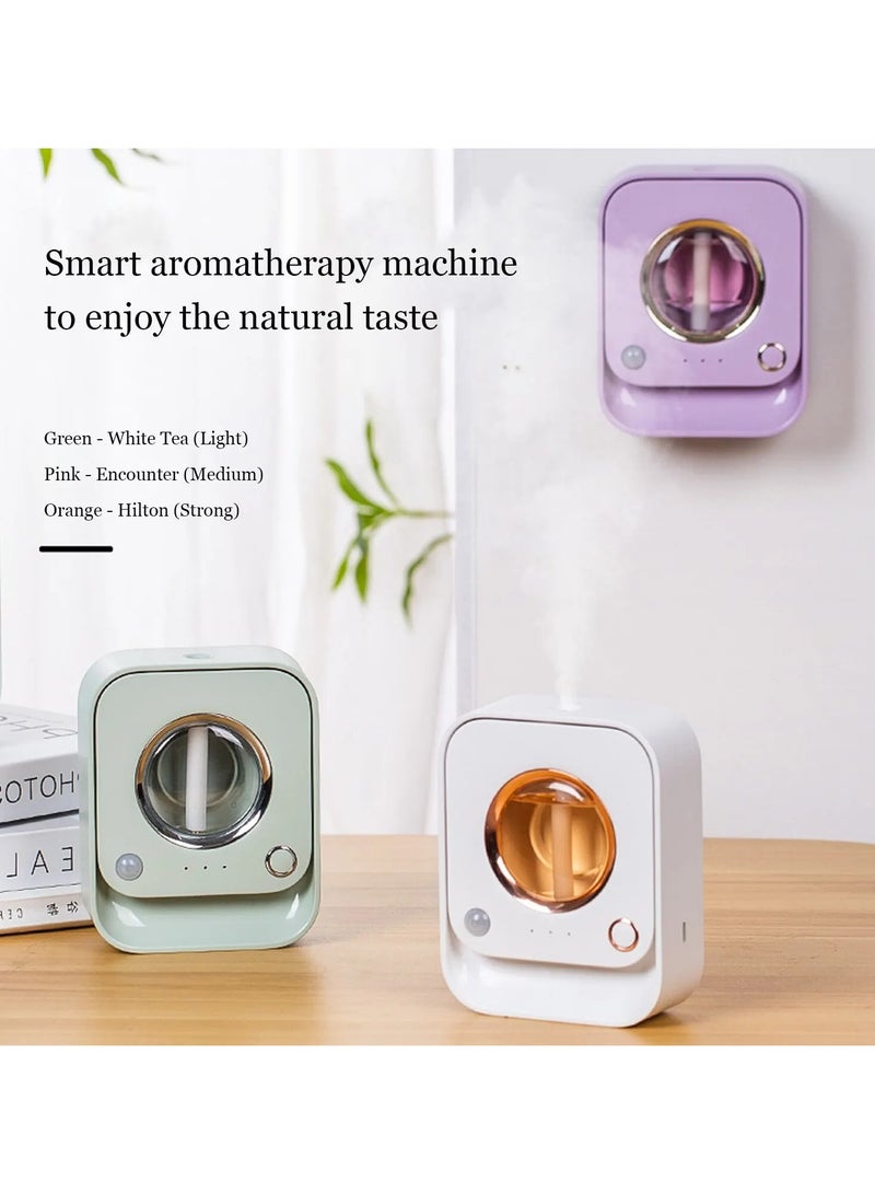 ارواق جهاز استشعار ذكي بمنفذ USB للعلاج العطري، معطر هواء، بخاخ أوتوماتيكي، موزع عطور للزيوت العطرية، مزيل الروائح الكريهة في غرفة المرحاض - Image 2