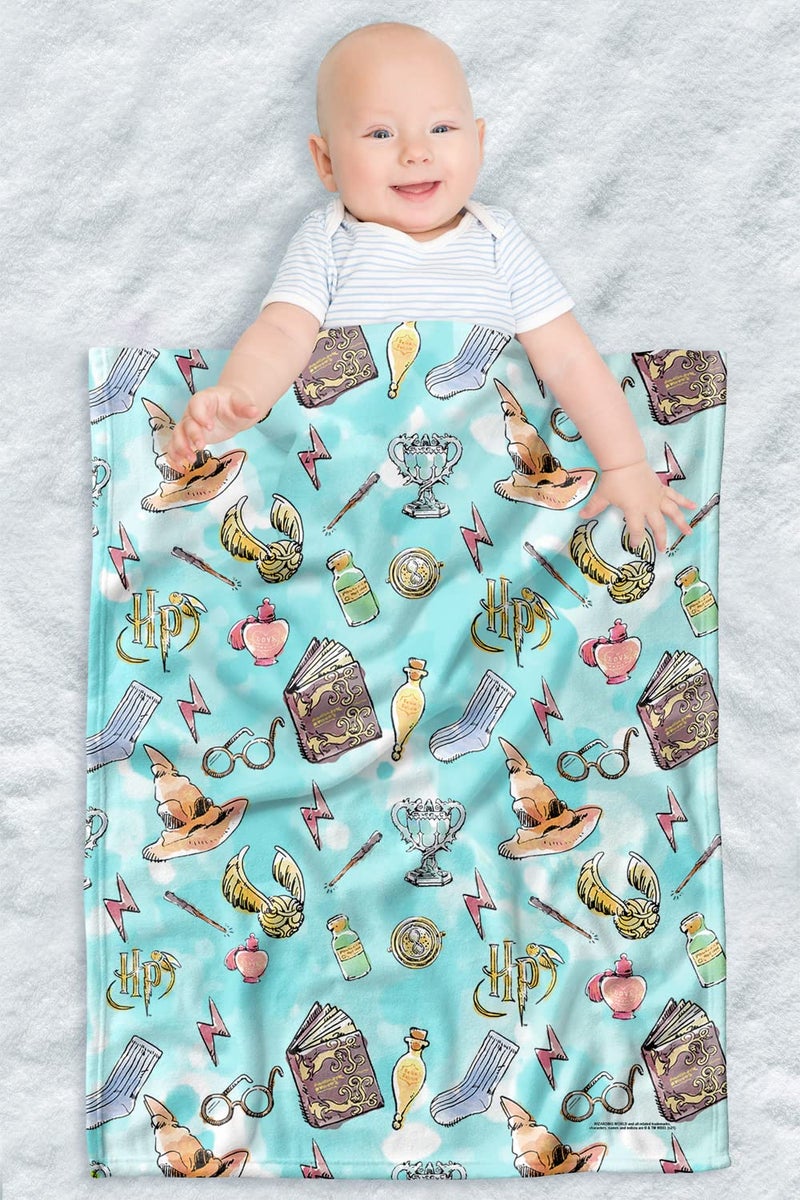 Harry Potter Lightweight Baby Blanket 30X40 Water Color Pattern Unisex for Infants Girls Boys