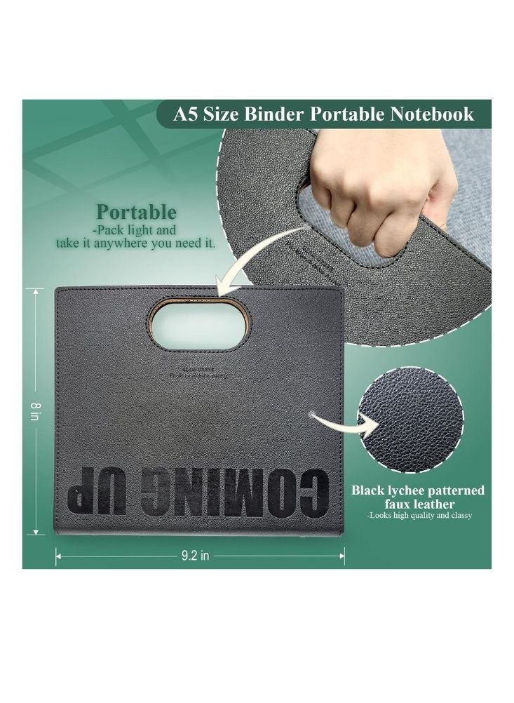 Premium Leather Diary “Coming Up” Edition – Black | Executive Notebook Planner - Image 2