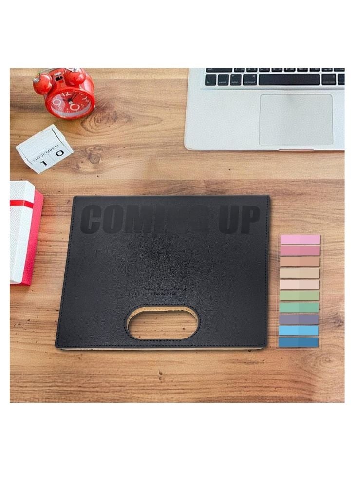 Premium Leather Diary “Coming Up” Edition – Black | Executive Notebook Planner - Image 3