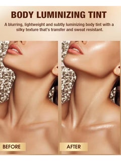 LANGMANNI Glow Bloom Liquid Highlighter Makeup Candlelit Glow Bloom Highlighter Shimmer Glitter Illuminating Cheek High Gloss Finish Face Highlighter Moisturizing Glitter Liquid Highlighter 02  - Image 4