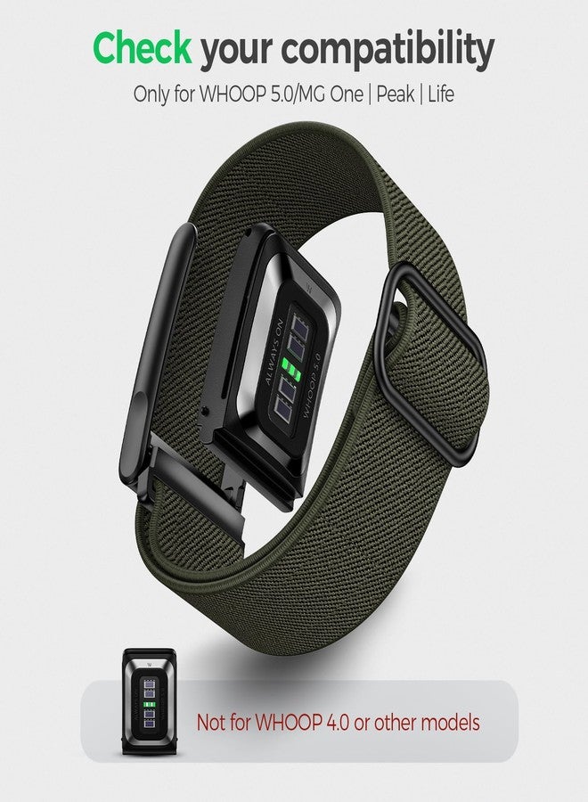 Tensea Stretchy Nylon Sport Band Compatible with WHOOP 5.0/MG, One, Peak & Life – Breathable Loop Strap, Comfortable Wristband, Quick-Dry Replacement Watchband Accessories for Men Women - Image 2