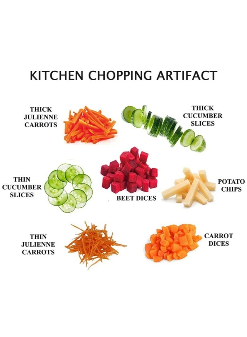 ELTRAZONE قطاعة الخضروات الآمنة من TikTok، قطاعة الخضروات القابلة للتعديل، قطاعة الخضروات متعددة الأغراض للمطبخ - Image 5