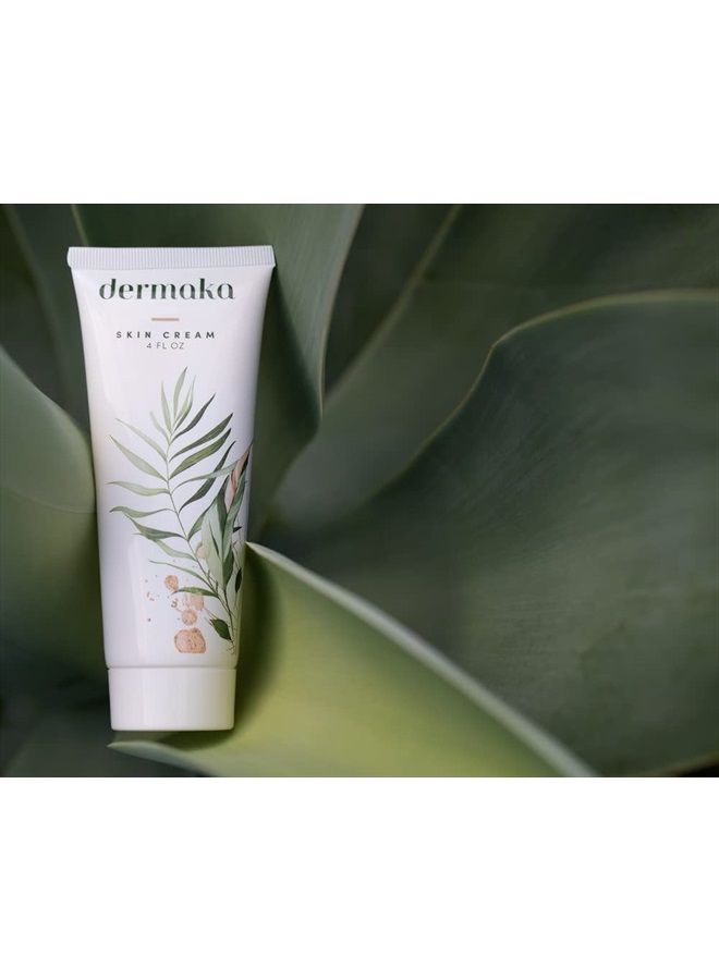 Dermaka All Natural Skin Cream for Uneven Skin Tones 4 oz.- Moisturizing Lotion reduce redness, discoloration. Improves and repairs thin bruised skin on arms & legs. Helps many skin issues too! - Image 2
