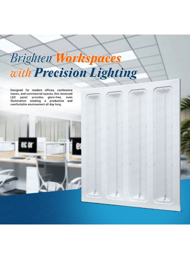 درافل لوحة إضاءة LED للشواء من دورافيل، 96 واط، لون أبيض، سطوع 7700 لومن، تصنيف IP20، عمر افتراضي 25000 ساعة، تركيب سقف داخلي تجاري - Image 5