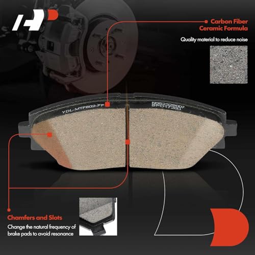 A-Premium Front Ceramic Disc Brake Pads Set Compatible with Mazda 3 2014-2018, 3 Sport 2014-2018, CX-3 CX3 2016-2021, 4 Pcs - Image 3