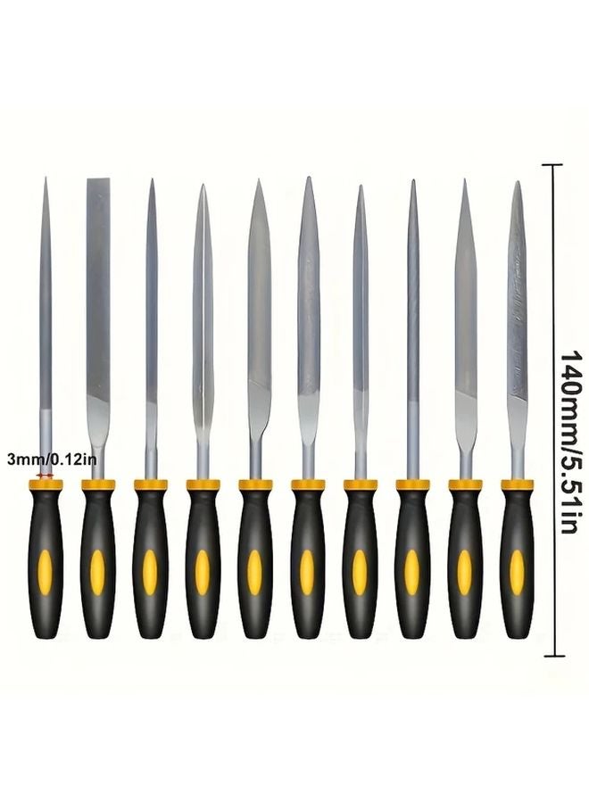 Set A 5Pcs Metal Needle File Set Hardened Alloy Steel Hand Tool Plastic Handle - Image 5