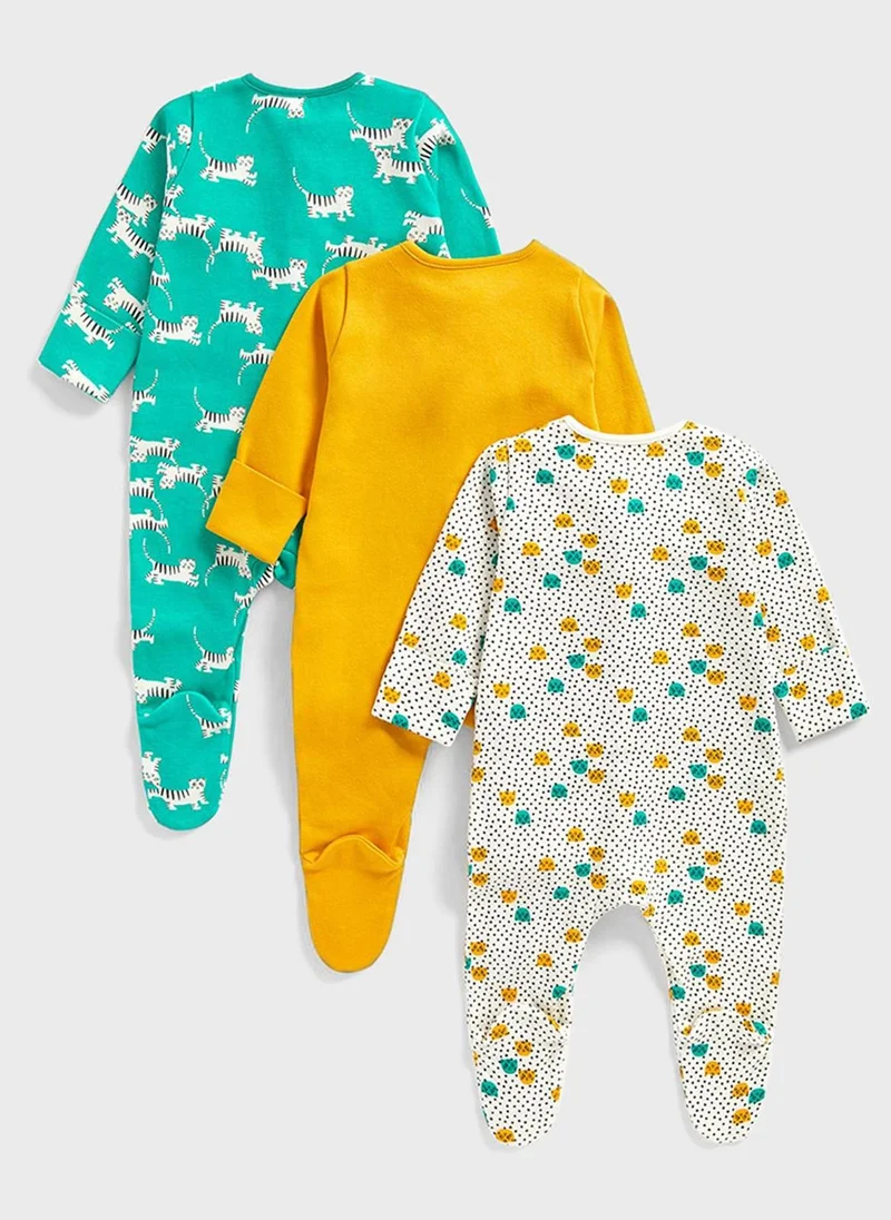 mothercare Tigers Sleepsuits - 3 Pack