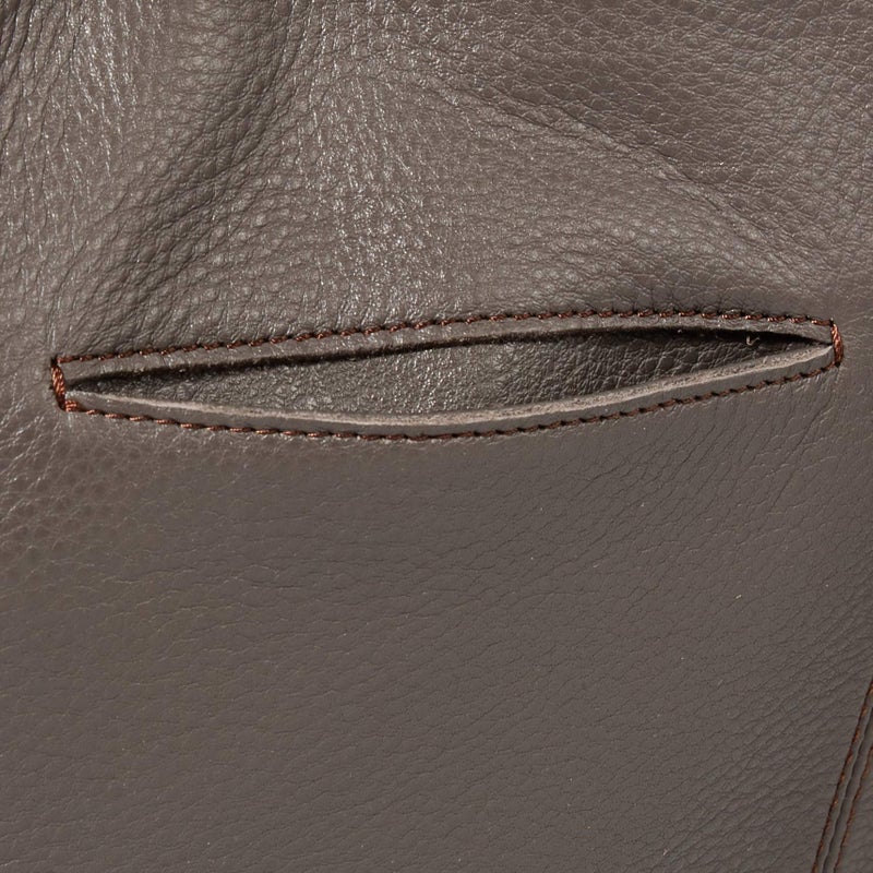 The Sak De Young Hobo in Leather, Single Shoulder Strap, Slate - Image 2