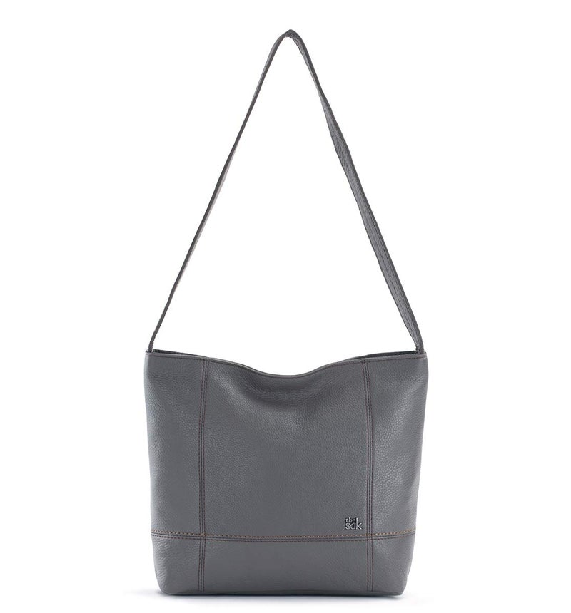 The Sak De Young Hobo in Leather, Single Shoulder Strap, Slate - Image 1