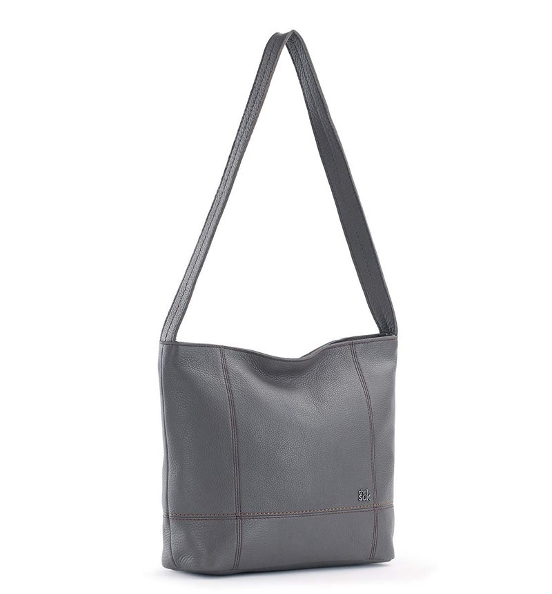 The Sak De Young Hobo in Leather, Single Shoulder Strap, Slate - Image 5
